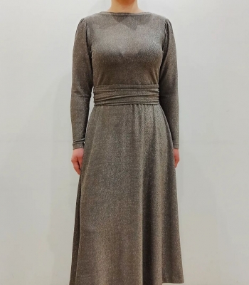 Платье из трикотажа с люриксом