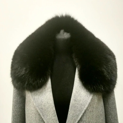 Воротник из песца отстегивающийся